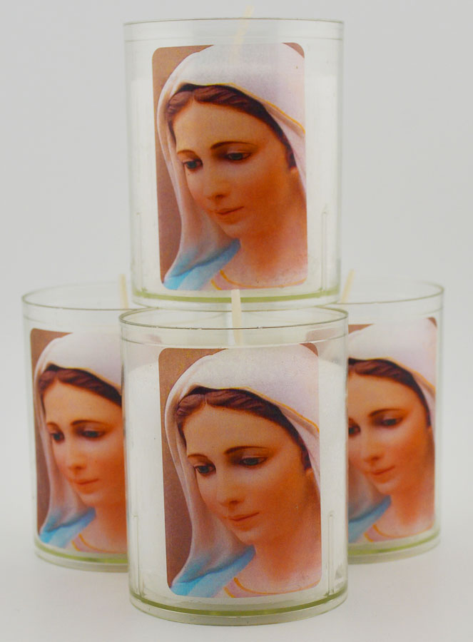 Lot de 4 Bougies Veilleuses ND de Medjugorje (pic 1)