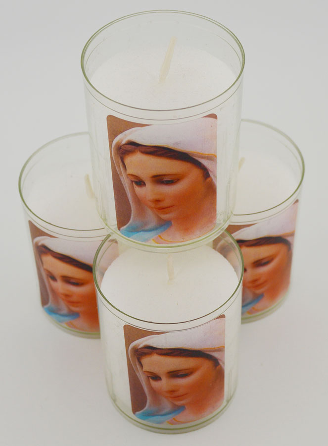 Lot de 4 Bougies Veilleuses ND de Medjugorje (pic 2)