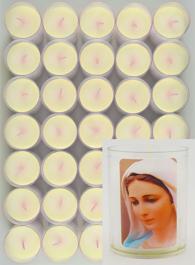 Lot de 24 Bougies Veilleuses ND de Medjugorje (pic 1)