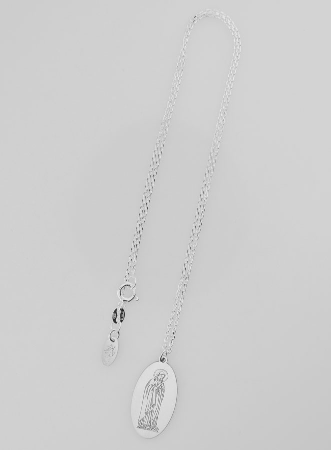 Collier Religieux Notre Dame de Lourdes - Argent 925 (pic 2)