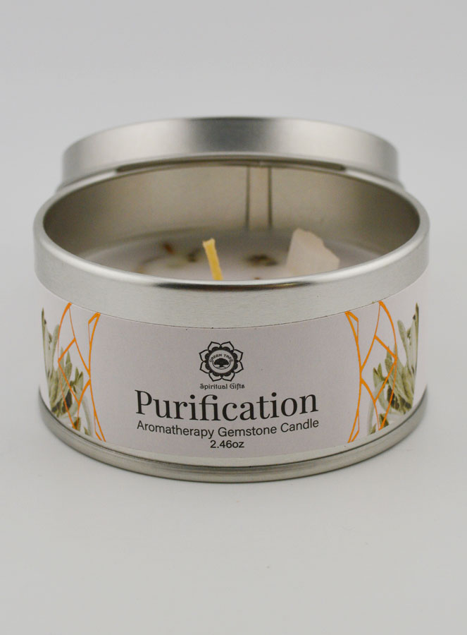Bougie de Purification 70g - Sauge Blanche & Sélénite (pic 1)
