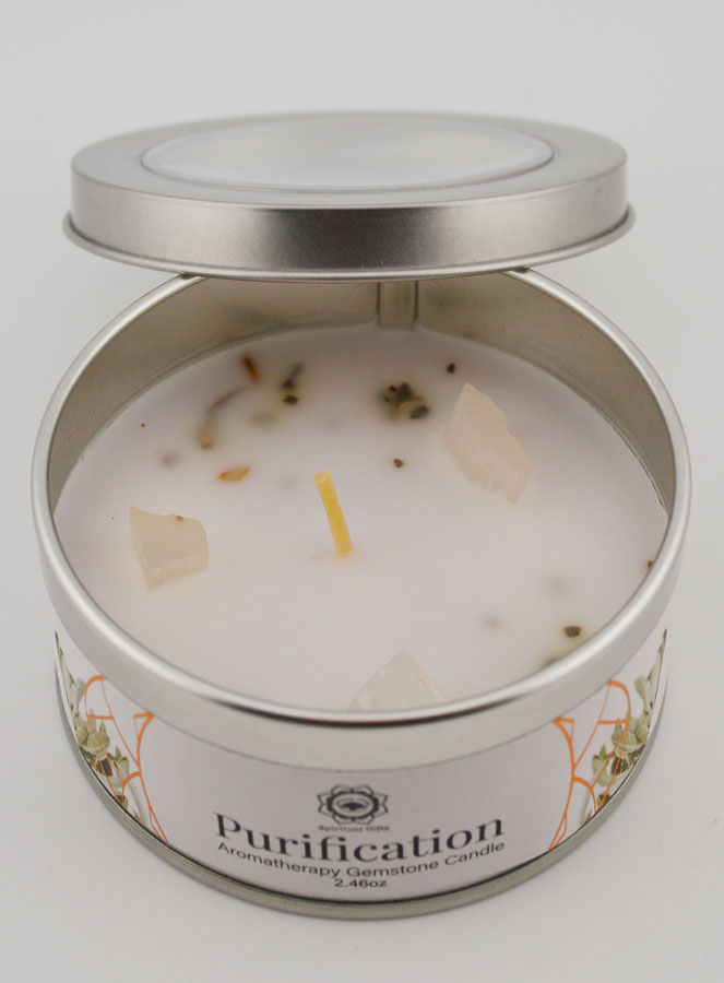 Bougie de Purification 70g - Sauge Blanche & Sélénite (pic 2)