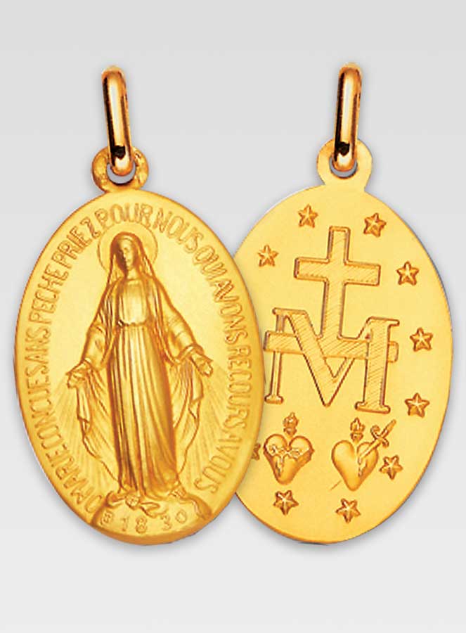 Médaille Miraculeuse 9mm - Or 9 carats (pic 1)
