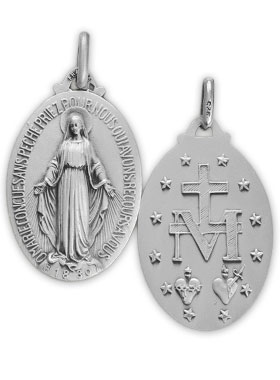 Médaille Miraculeuse Argent Massif 13mm (pic 1)