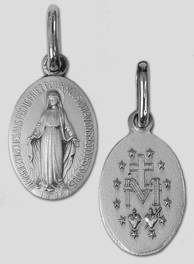 Médaille Miraculeuse Argent Massif 9mm (pic 1)