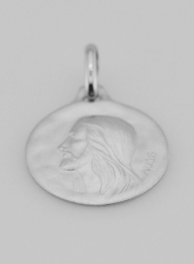 Médaille de Jésus Christ en Argent Massif - 18mm (pic 2)