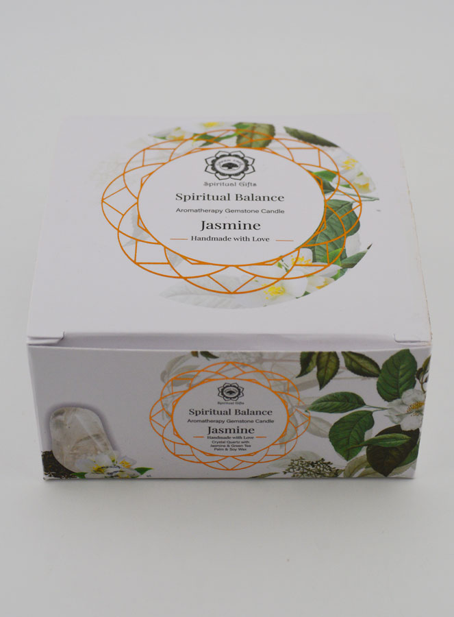 Bougie Parfumée Aromathérapie - Cristal de Roche & Jasmin (pic 4)