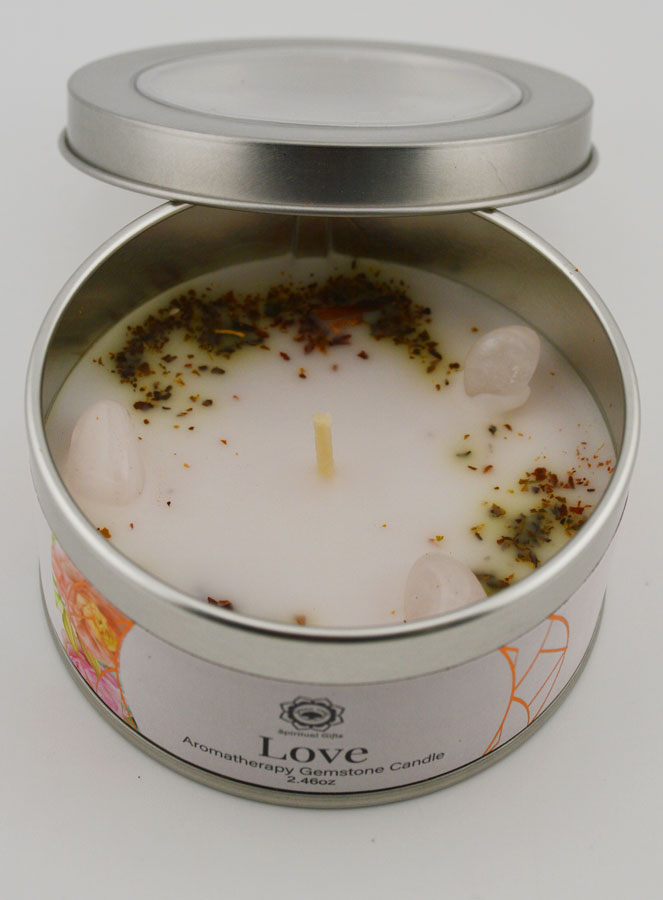 Bougie Parfumée Aromathérapie - Rose & Quartz Rose (pic 2)