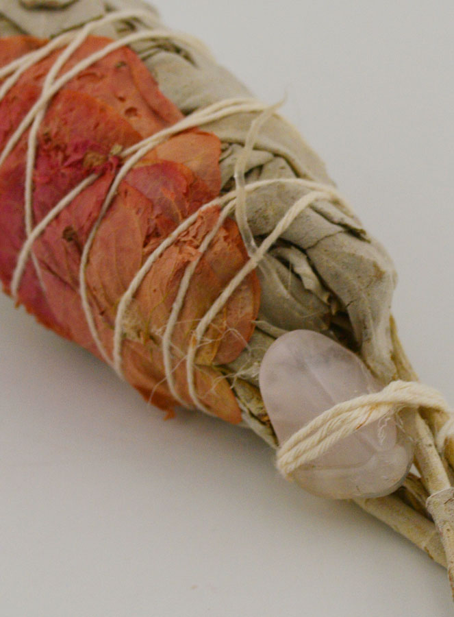Sauge Blanche, Rose et Quartz Rose - Torche 20-25g (pic 4)