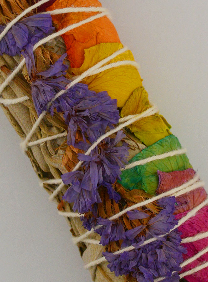 Sauge Blanche & Pétales de Rose Multicolores - Fagot 30g (pic 3)