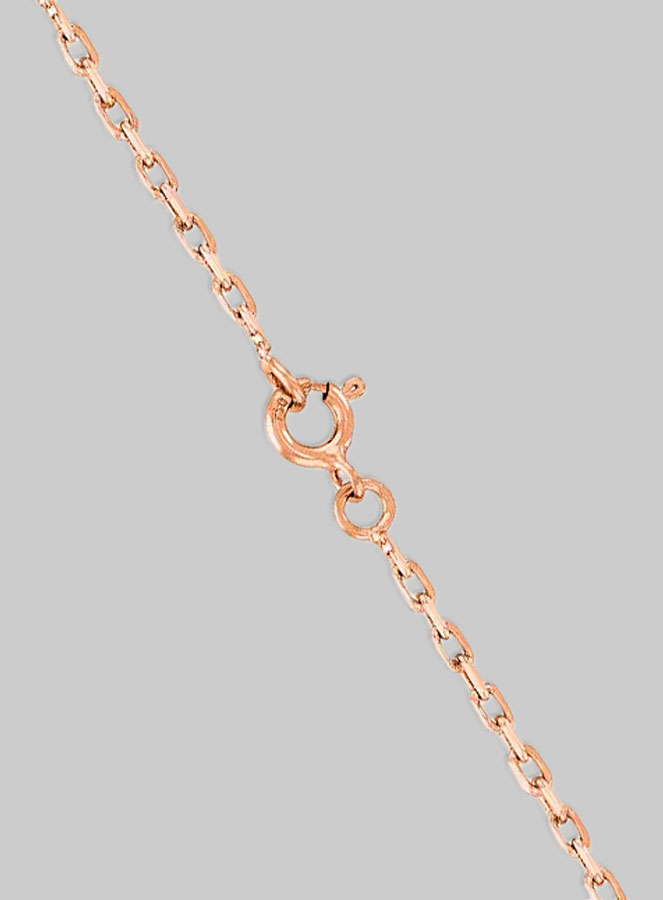 Chaîne en Plaqué Or Rose 45cm - Maille Forçat 1,4mm (pic 3)