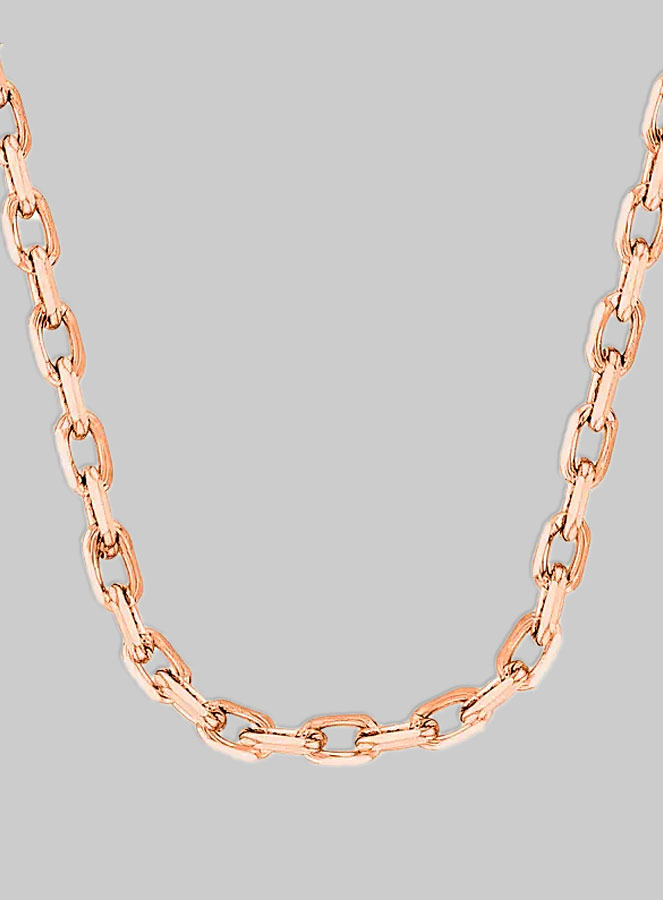Chaîne 45cm Maille Forçat 1,4mm - Plaqué Or Rose (pic 1)