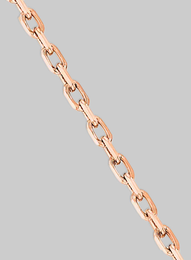 Chaîne 45cm Maille Forçat 1,4mm - Plaqué Or Rose (pic 2)