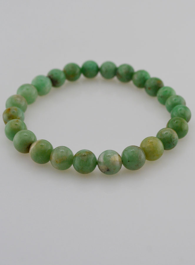Bracelet en Pierres d'Emeraude AA - 8mm (pic 2)