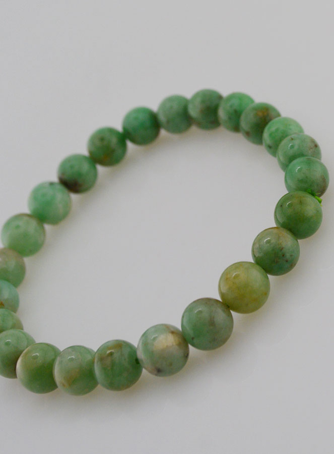 Bracelet en Pierres d'Emeraude AA - 8mm (pic 4)