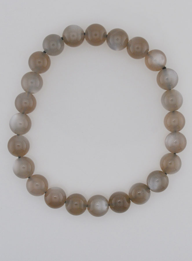 Bracelet en Pierre de Lune Grise AAA - 8mm (pic 1)