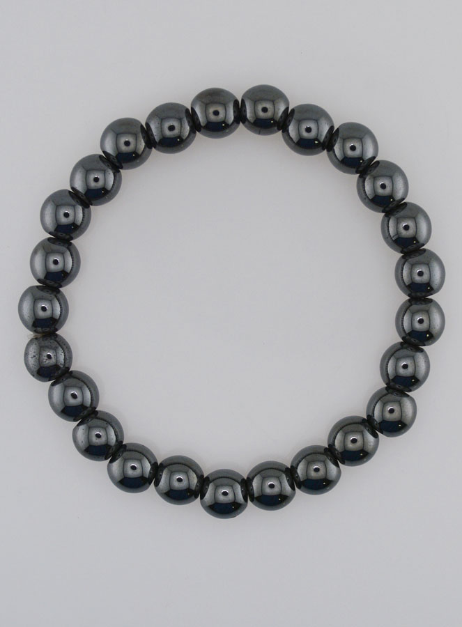 Bracelet en Perles d'Hématite Naturelle - 8mm (pic 1)