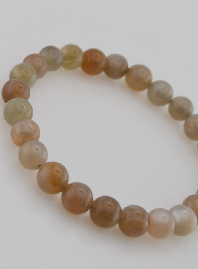 Bracelet en Pierre de Lune Grise AA - 8mm (pic 3)