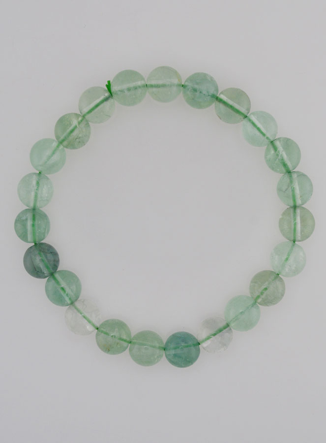 Bracelet en Pierre Naturelle de Fluorite Verte - 8mm (pic 1)