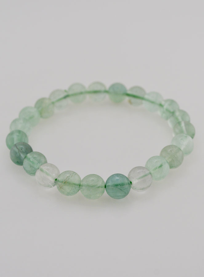 Bracelet en Pierre Naturelle de Fluorite Verte - 8mm (pic 2)
