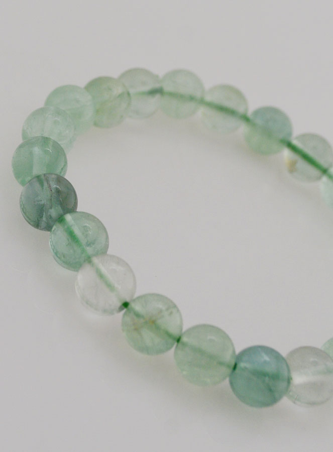 Bracelet en Pierre Naturelle de Fluorite Verte - 8mm (pic 3)