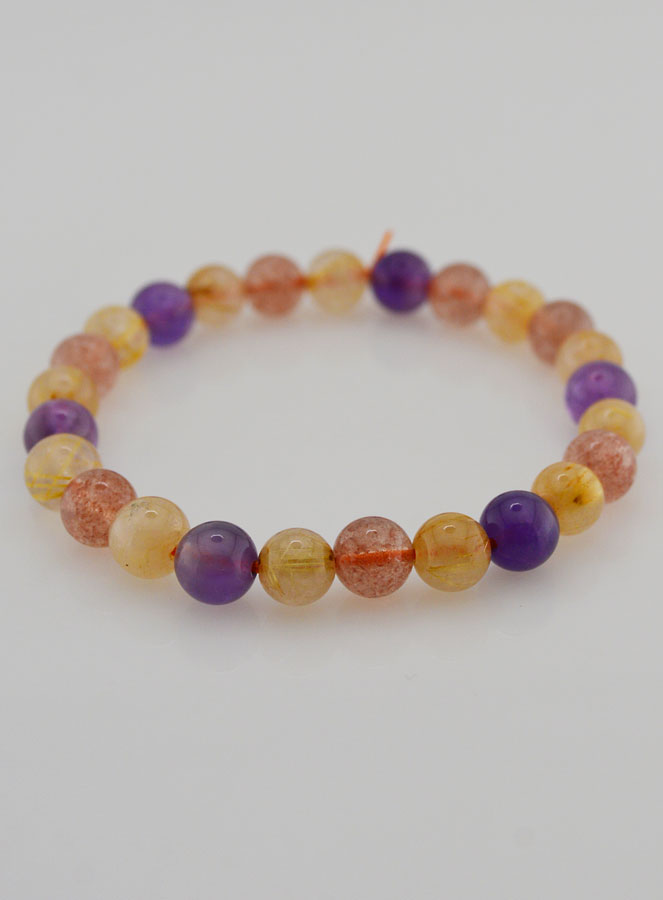 Bracelet en Pierres Naturelles Super Seven - 7mm (pic 2)