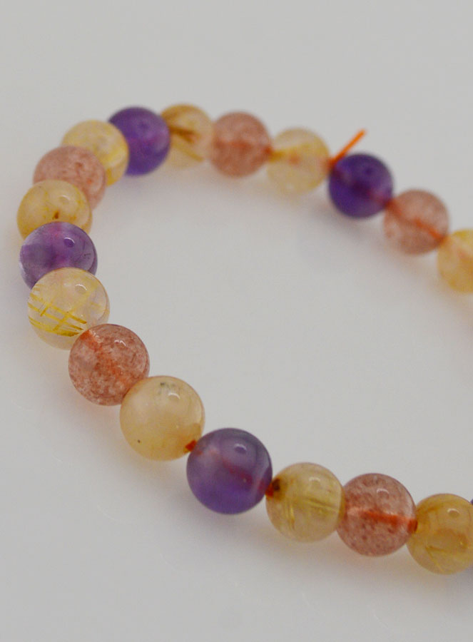 Bracelet en Pierres Naturelles Super Seven - 7mm (pic 3)