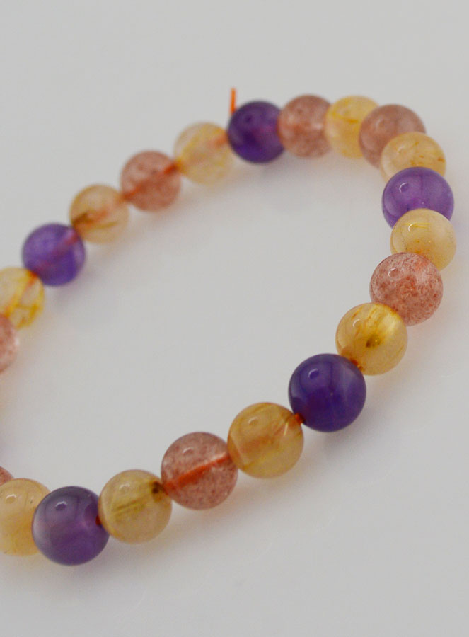Bracelet en Pierres Naturelles Super Seven - 7mm (pic 4)