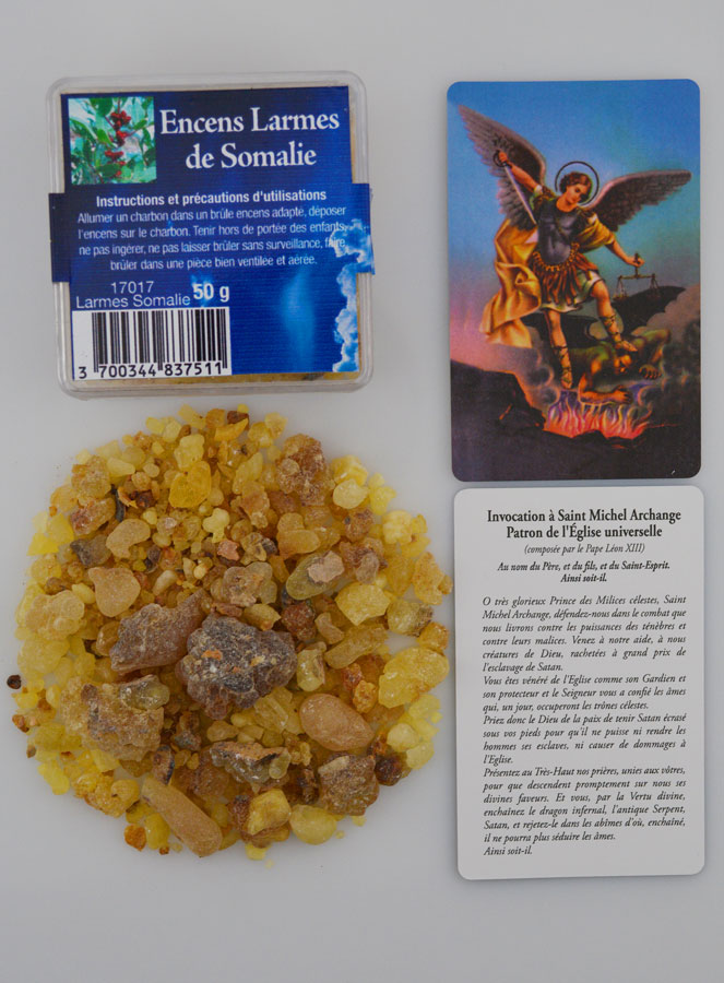 Encens Religieux Larmes de Somalie + Prière St Michel (pic 1)