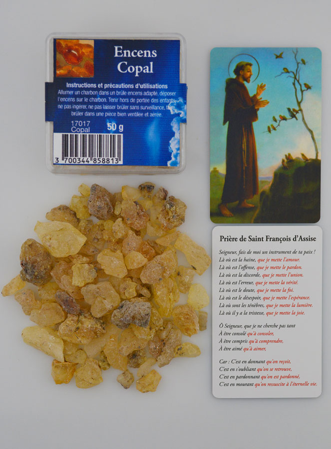 Encens Religieux Copal + Prière St François (pic 1)