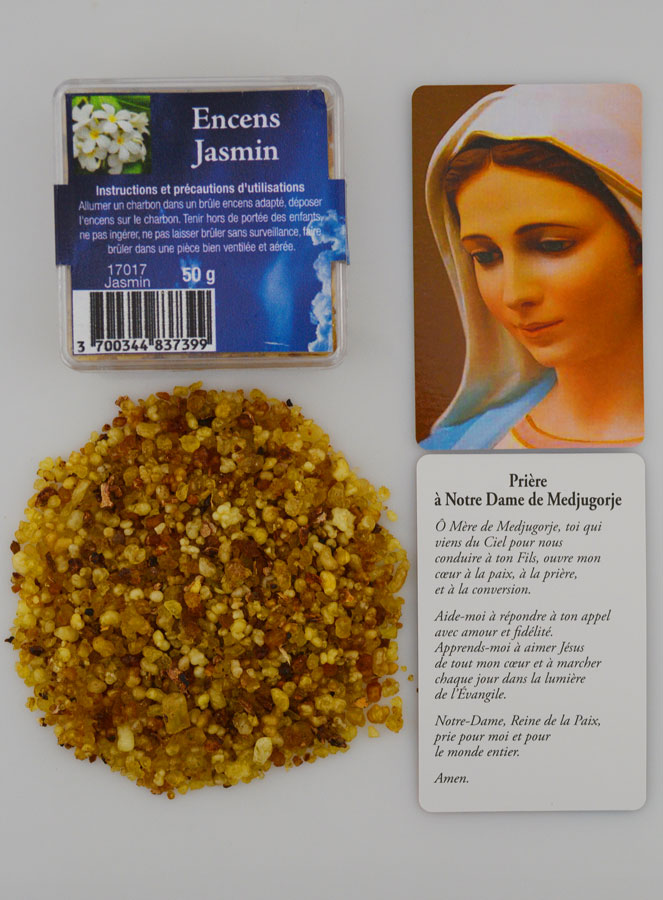 Encens Religieux Jasmin + Prière ND Medjugorje (pic 1)