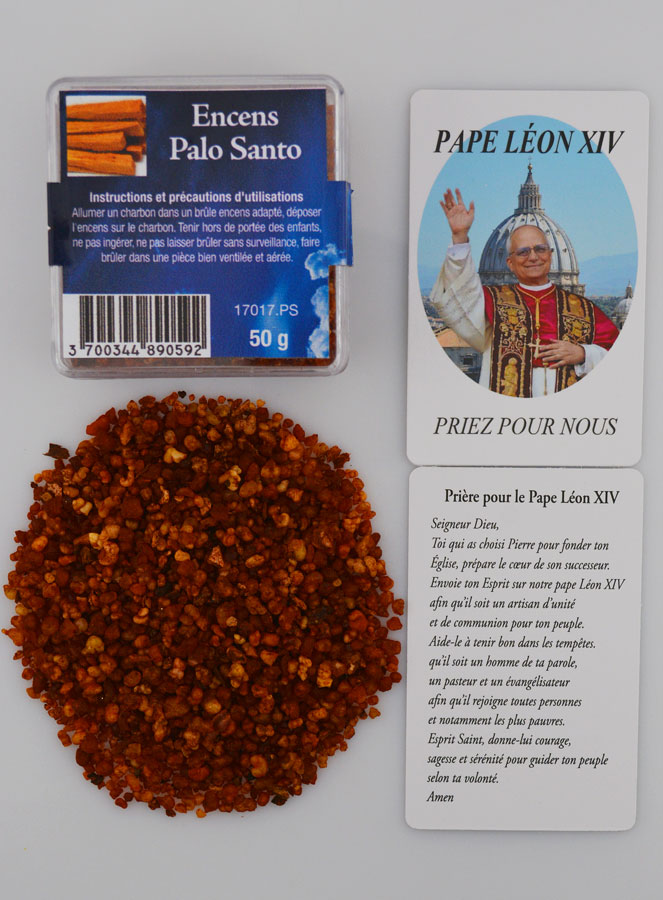 Encens Religieux Palo Santo + Prière au Pape Léon XIV (pic 1)