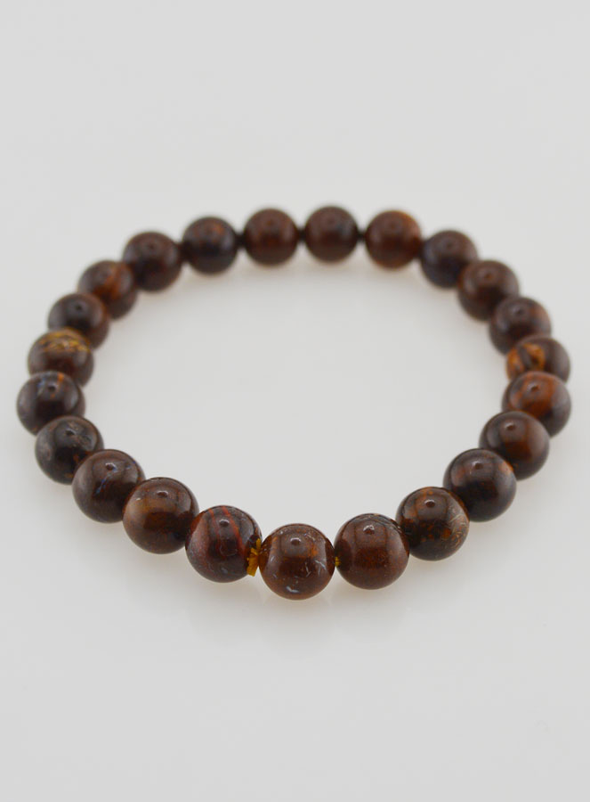 Bracelet en Pierre Naturelle d' Opale Boulder 8mm (pic 2)