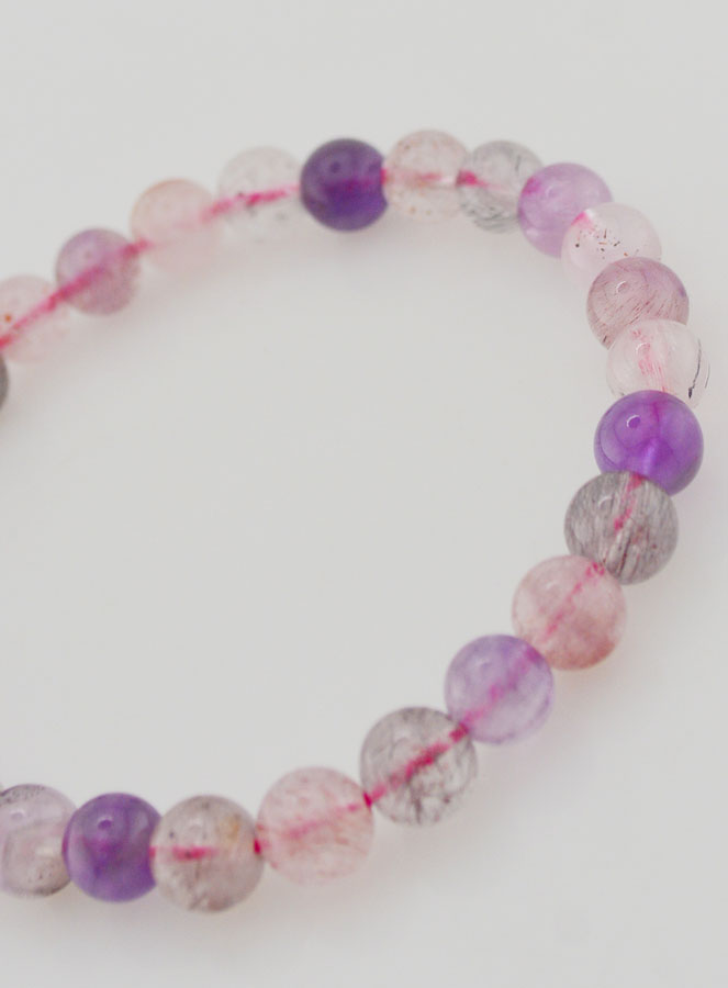 Bracelet en Pierres Naturelles Super Seven AAA - 7-8mm (pic 4)