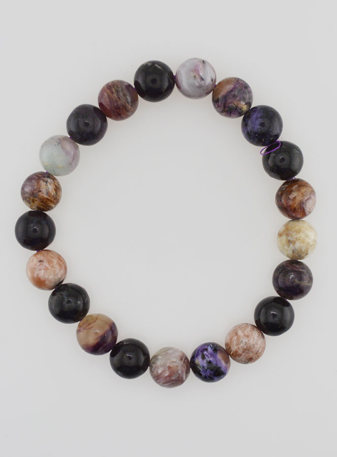 Bracelet en Pierre Naturelle de Charoïte - 8mm (pic 1)