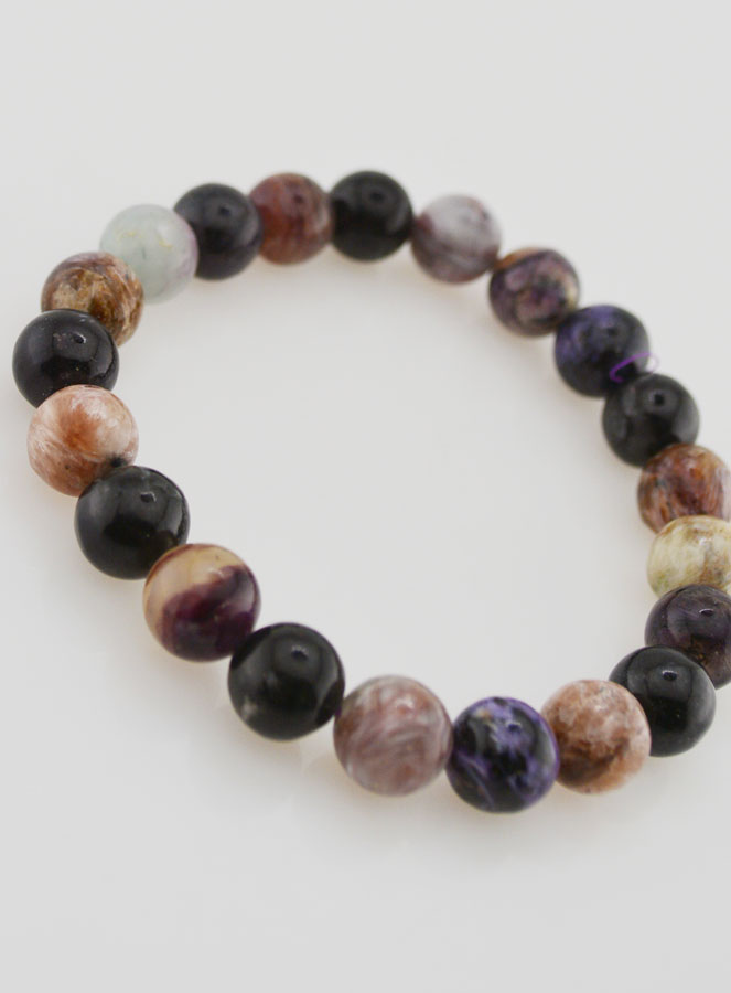 Bracelet en Pierre Naturelle de Charoïte - 8mm (pic 3)