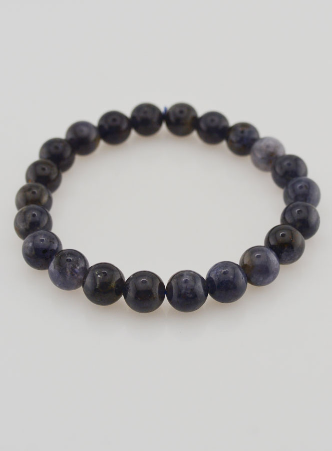 Bracelet Pierre Naturelle de Cordiérite Lolite - 8mm (pic 2)