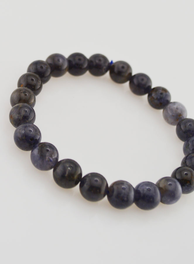 Bracelet Pierre Naturelle de Cordiérite Lolite - 8mm (pic 3)