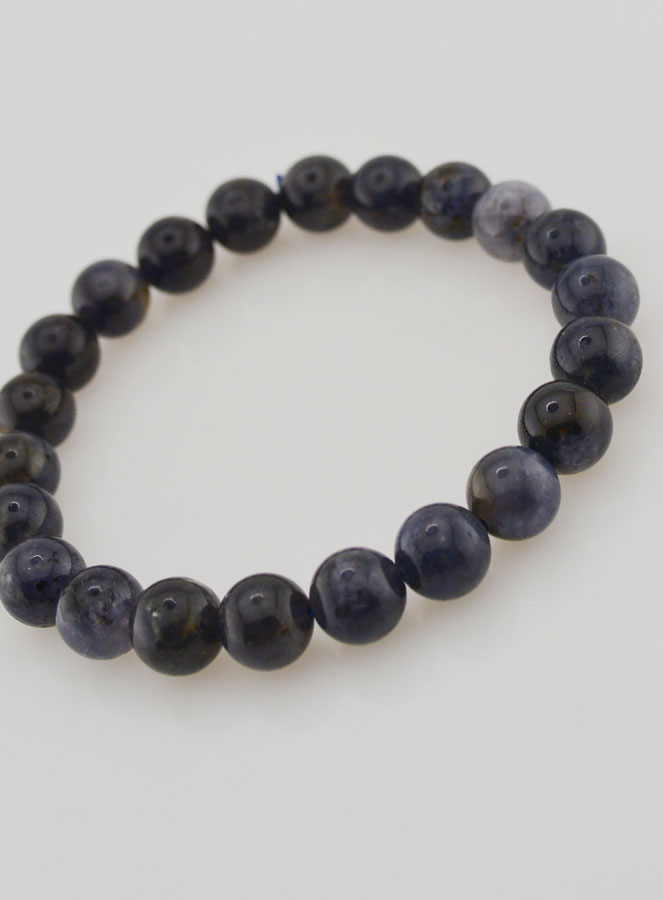 Bracelet Pierre Naturelle de Cordiérite Lolite - 8mm (pic 4)