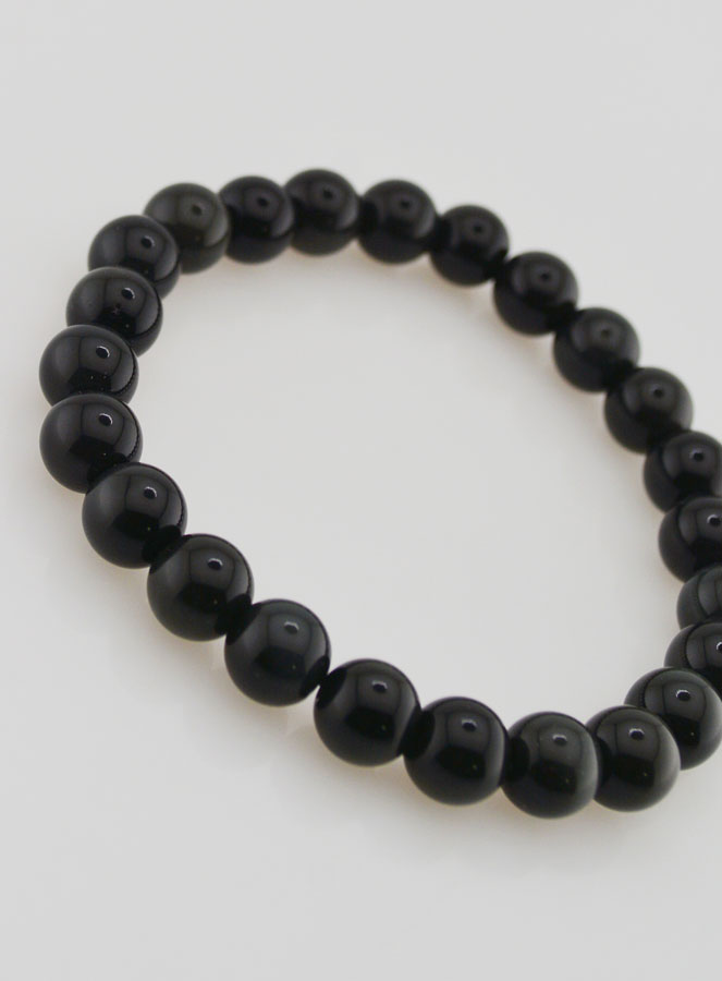 Bracelet en Pierre d'Obsidienne Oeil Céleste Rainbow - 8mm (pic 3)