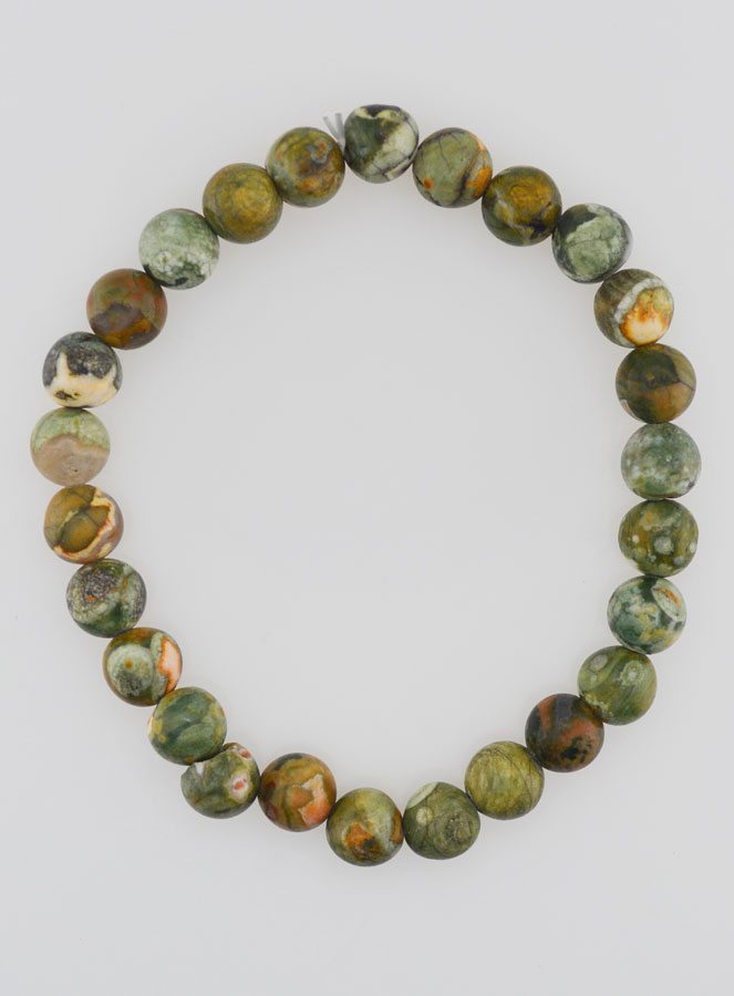 Bracelet en Pierre Naturelle de Rhyolite - 8mm (pic 1)