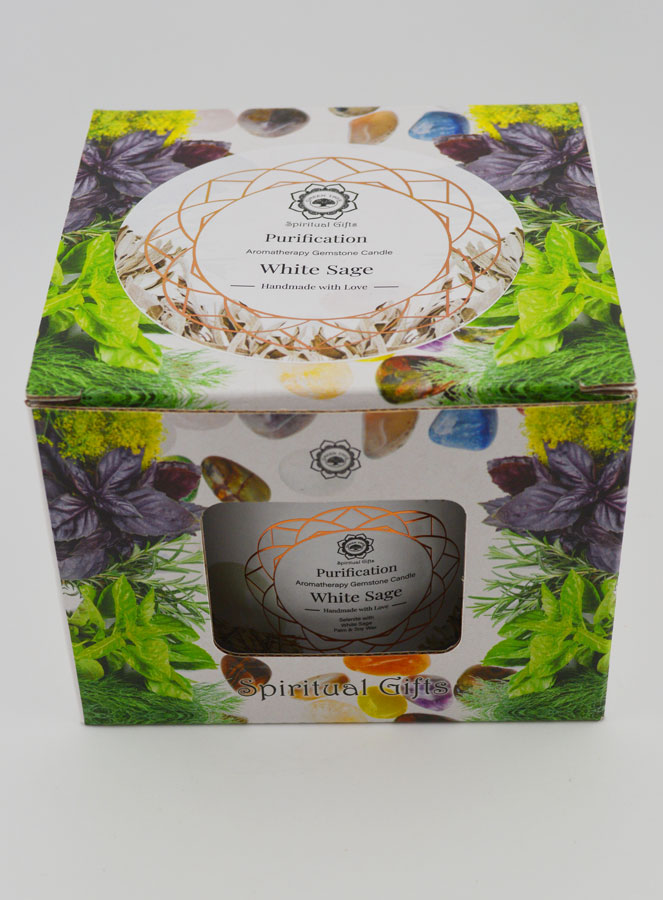 Bougie de Purification 256g - Sauge Blanche & Sélénite (pic 4)