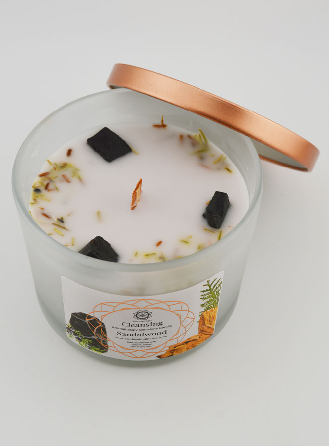 Bougie Parfumée Aromathérapie - Santal & Tourmaline 256g (pic 1)
