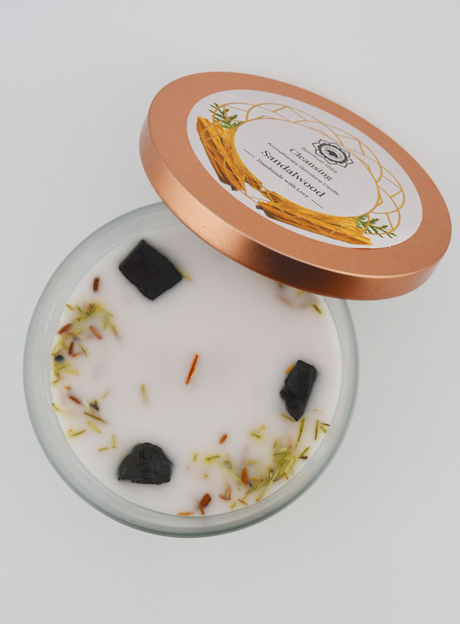 Bougie Parfumée Aromathérapie - Santal & Tourmaline 256g (pic 2)