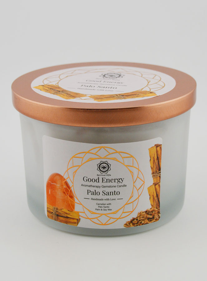Bougie Parfumée Aromathérapie 256g - Palo Santo & Cornaline (pic 3)