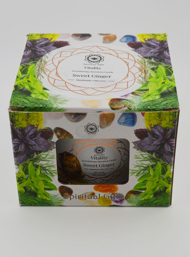 Bougie Parfumée Aromathérapie 256g - Gingembre & Oeil de Tigre (pic 4)