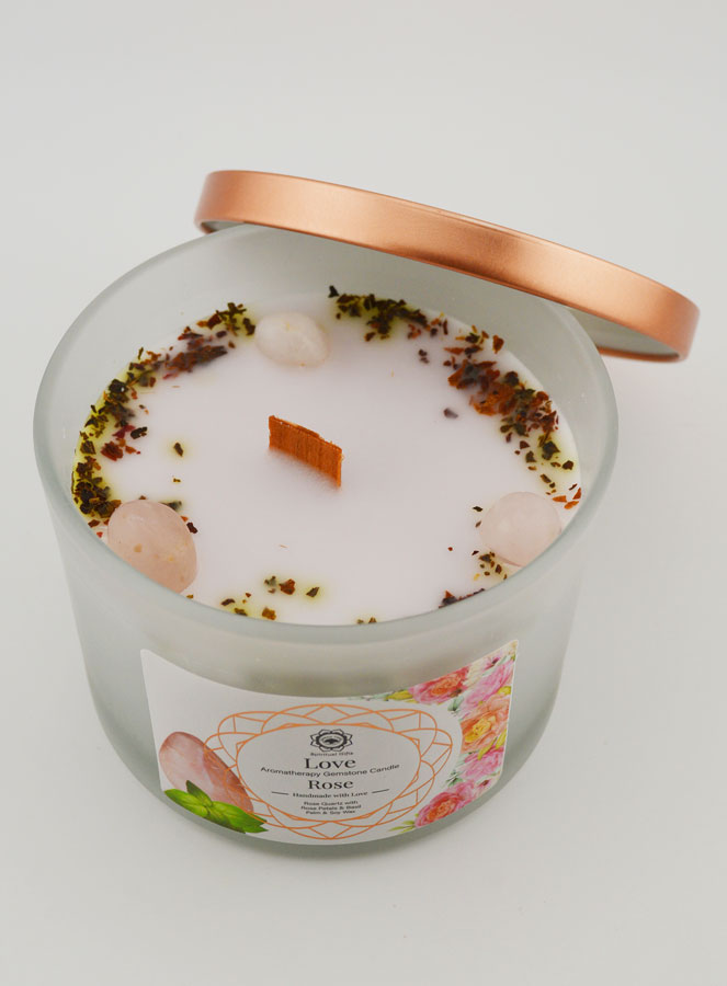 Bougie Parfumée 256g - Rose & Quartz Rose (pic 1)