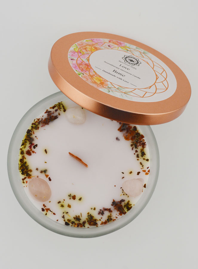Bougie Parfumée 256g - Rose & Quartz Rose (pic 2)