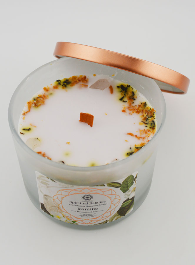 Bougie Parfumée 256g - Cristal de Roche & Jasmin (pic 1)