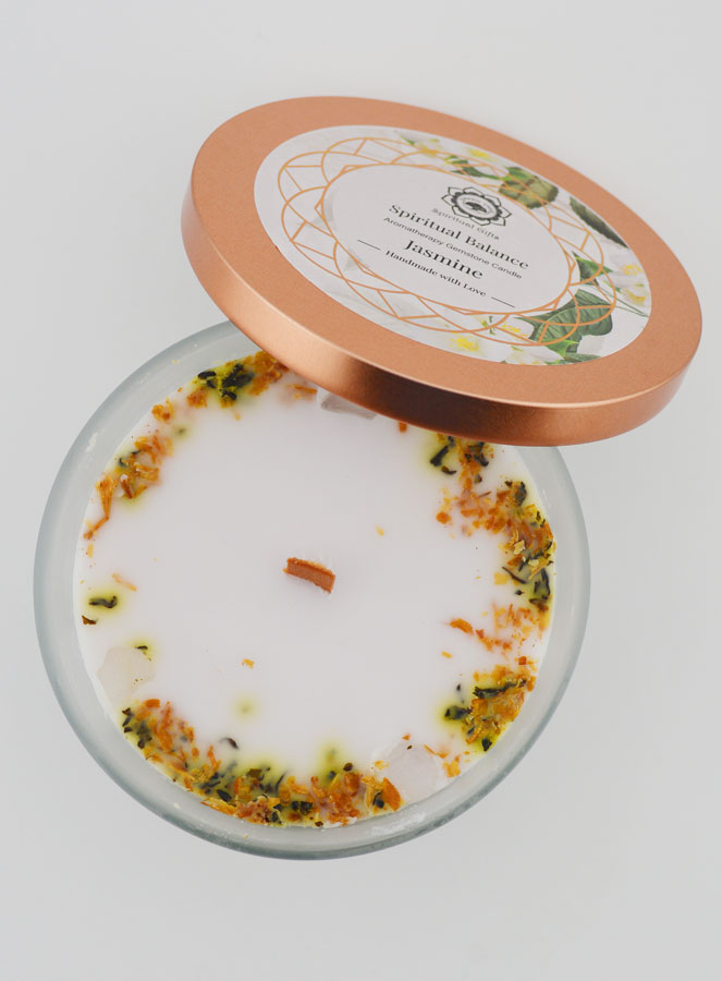 Bougie Parfumée 256g - Cristal de Roche & Jasmin (pic 2)